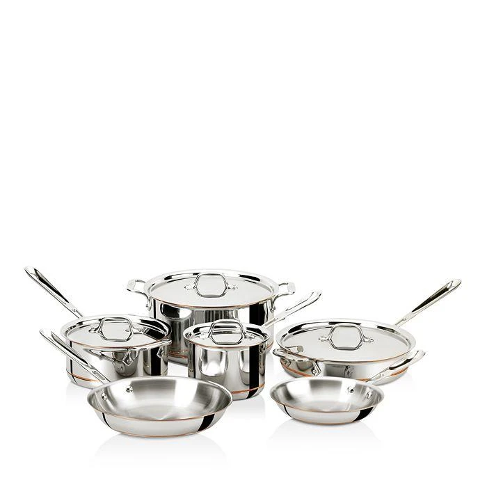 商品All-Clad|Copper Core 5-Ply Bonded 10-Piece Cookware Set,价格¥11524,第2张图片详细描述