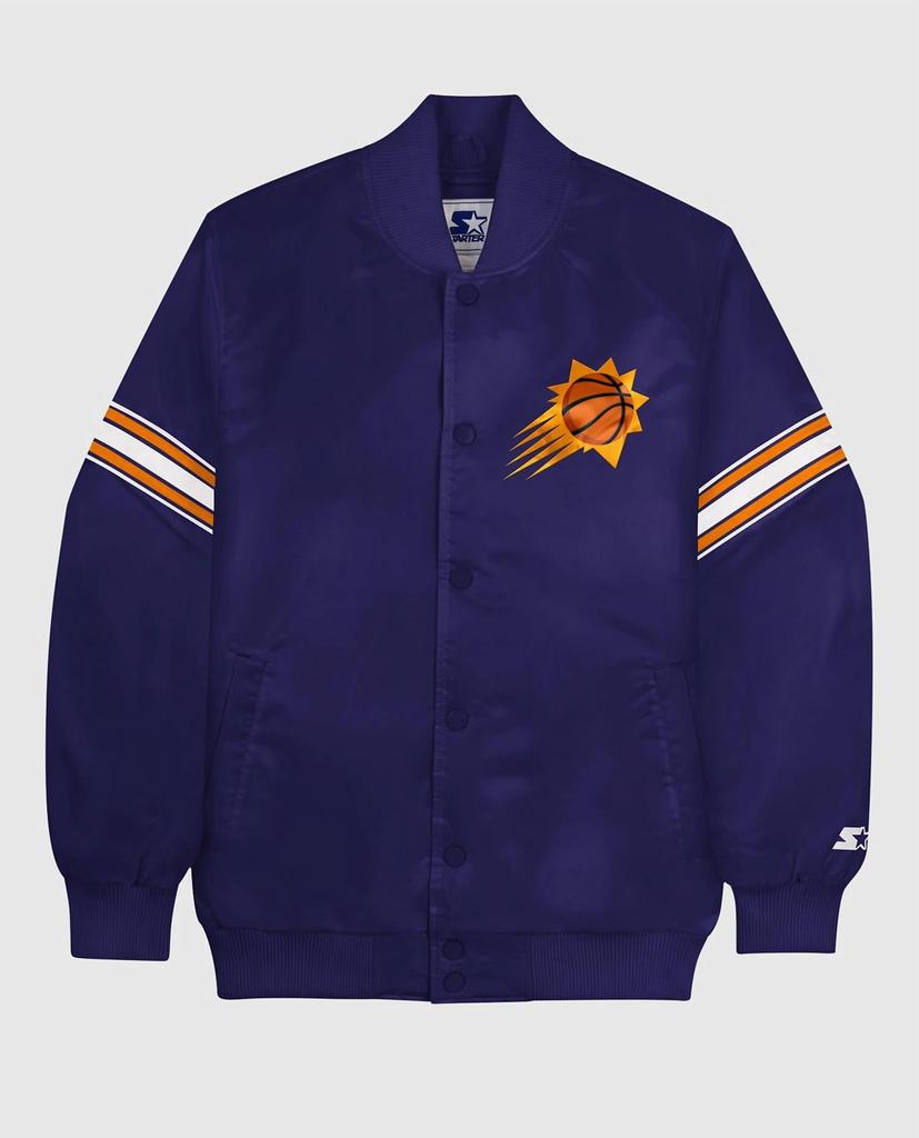 Veste en satin à boutons-pression Phoenix Suns pour homme, couleur violette image 2