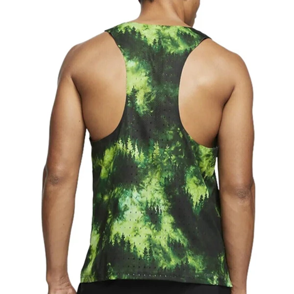 商品[国内直发] NIKE|[预售3天]Logo印花圆领运动跑步无袖吊带背心 男款 绿色,价格¥856,第4张图片详细描述