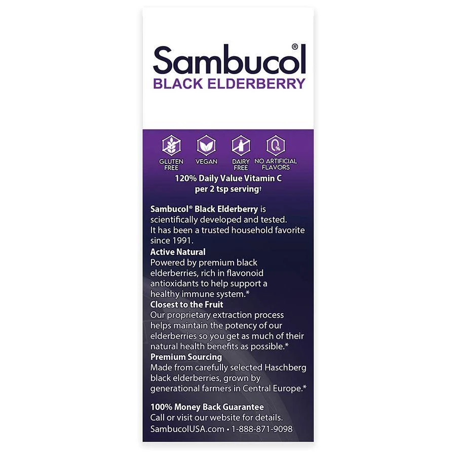 商品Sambucol|Advanced Immune Support Syrup with Vitamin C and Zinc Black Elderberry,价格¥74,第2张图片详细描述