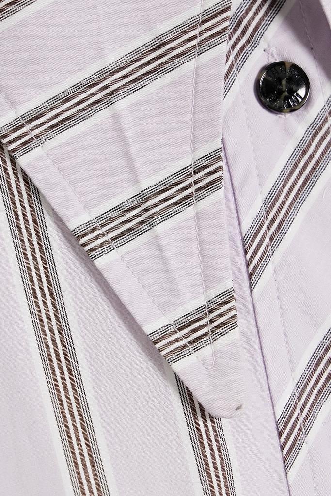 商品Ganni|Striped organic cotton-poplin mini shirt dress,价格¥977,第6张图片详细描述