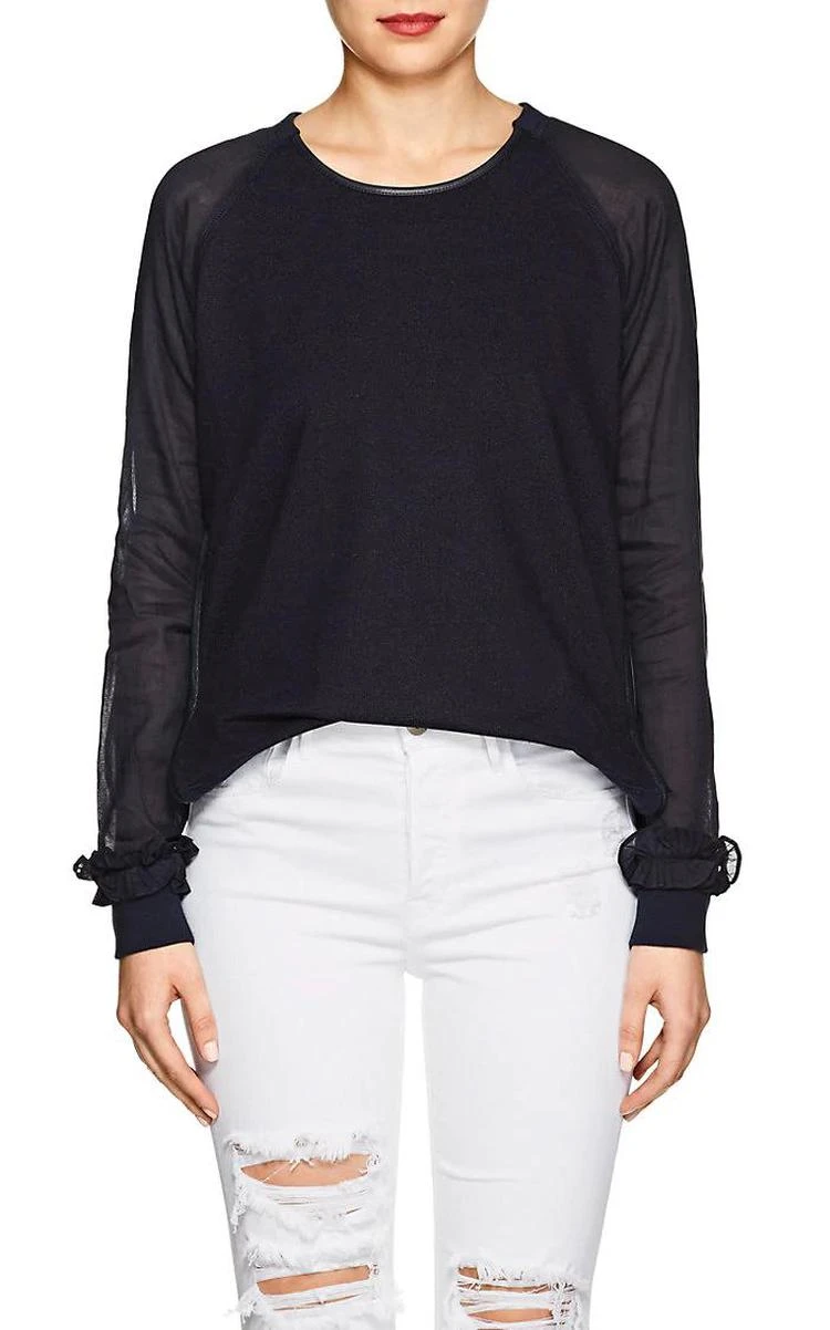 商品M.PATMOS|Cotton Terry & Linen Voile Sweatshirt,价格¥860,第1张图片