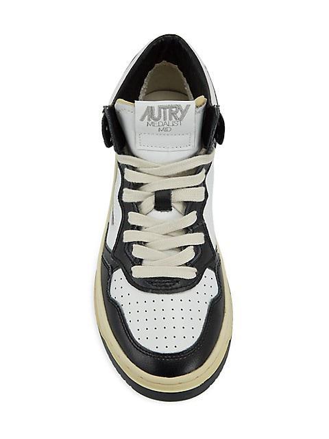 商品Autry|Medalist Leather Mid-Top Sneakers,价格¥1571,第7张图片详细描述