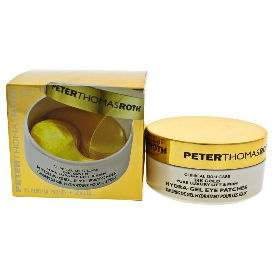 商品Peter Thomas Roth|24K Gold Pure Luxury Lift & Firm Hydra-Gel Eye Patches by Peter Thomas Roth for Women - 60 Pc Patches + Spatula Eye Patches,价格¥462,第1张图片