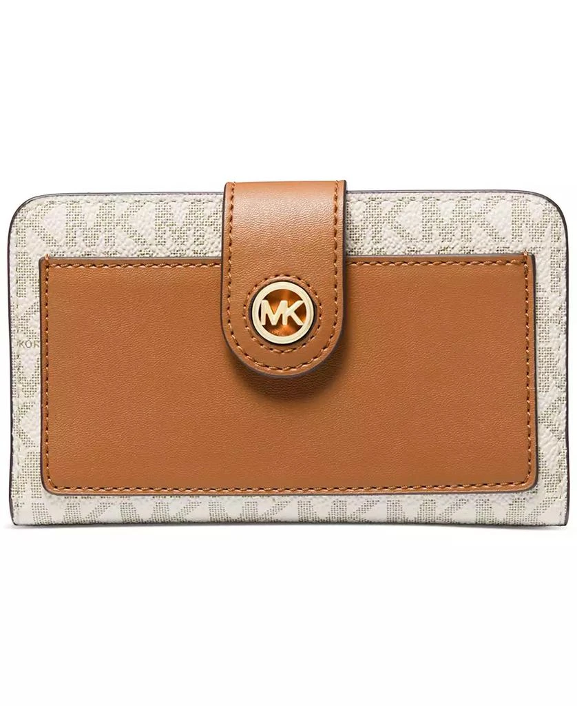 商品Michael Kors|Charm Logo Medium Tab Pocket Bifold Wallet,价格¥744,第1张图片