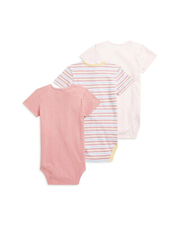 商品Ralph Lauren|Girls' Cotton Solid & Stripe Bodysuit, 3 Pack - Baby,价格¥205,第2张图片详细描述