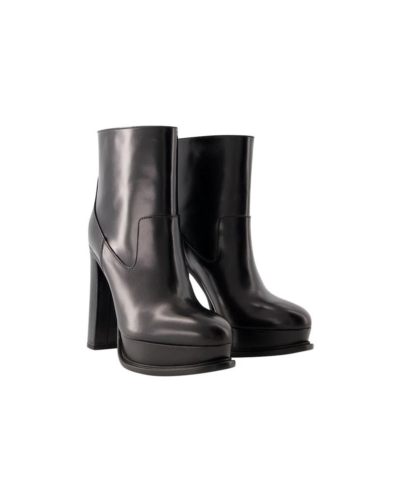 商品Alexander McQueen|120 Mm Ankle Boots - Alexander Mcqueen - Leather - Black,价格¥11011,第2张图片详细描述