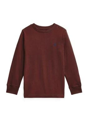 商品Ralph Lauren|Lauren Childrenswear Boys 4 7 Cotton Jersey Long Sleeve T Shirt,价格¥80,第1张图片