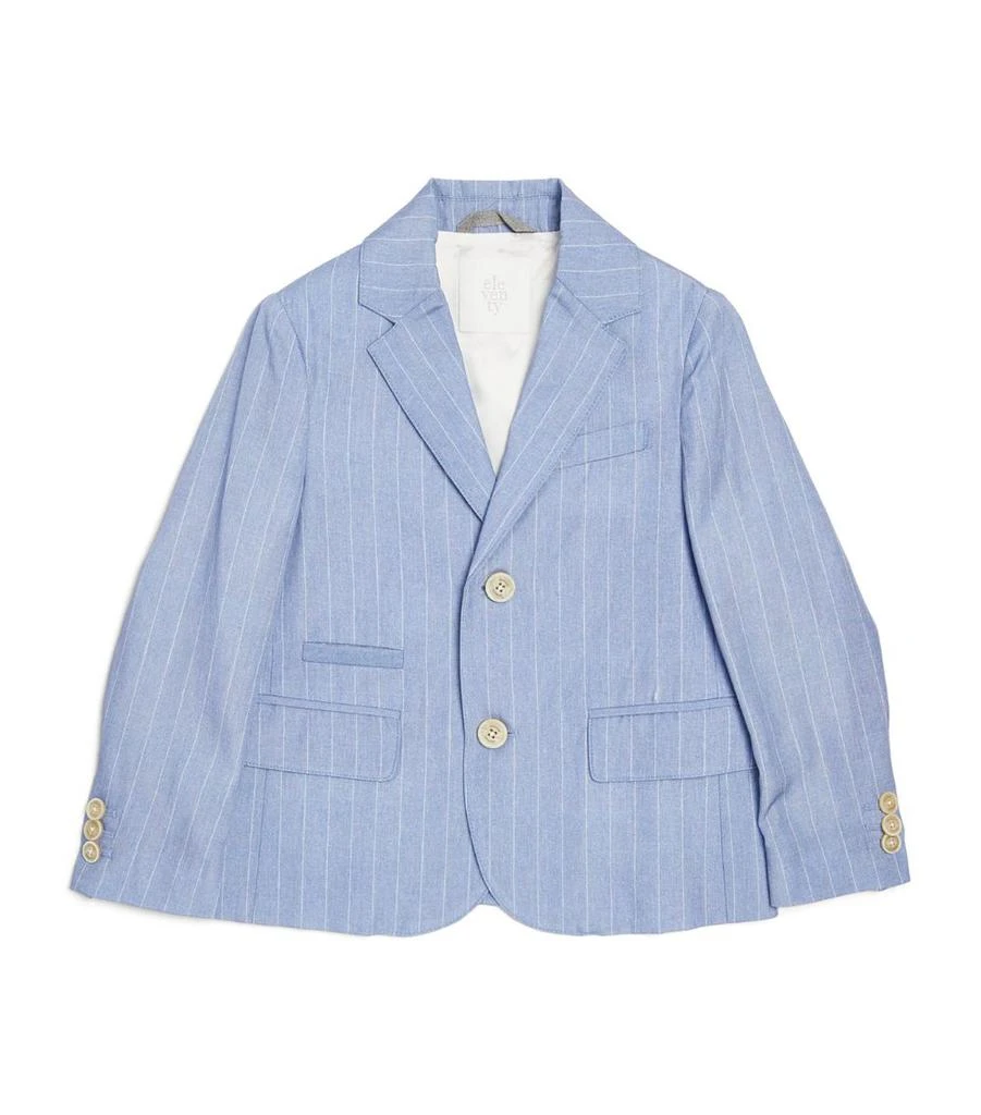 商品ELEVENTY|Pinstripe Single-Breasted Blazer (4-16 Years),价格¥1491,第1张图片