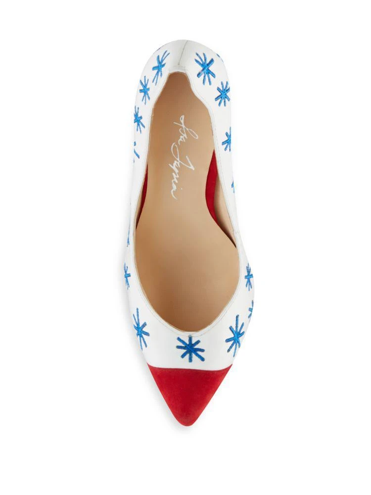 商品Isa Tapia|Estrella Embroidered Leather Pumps,价格¥1143,第4张图片详细描述