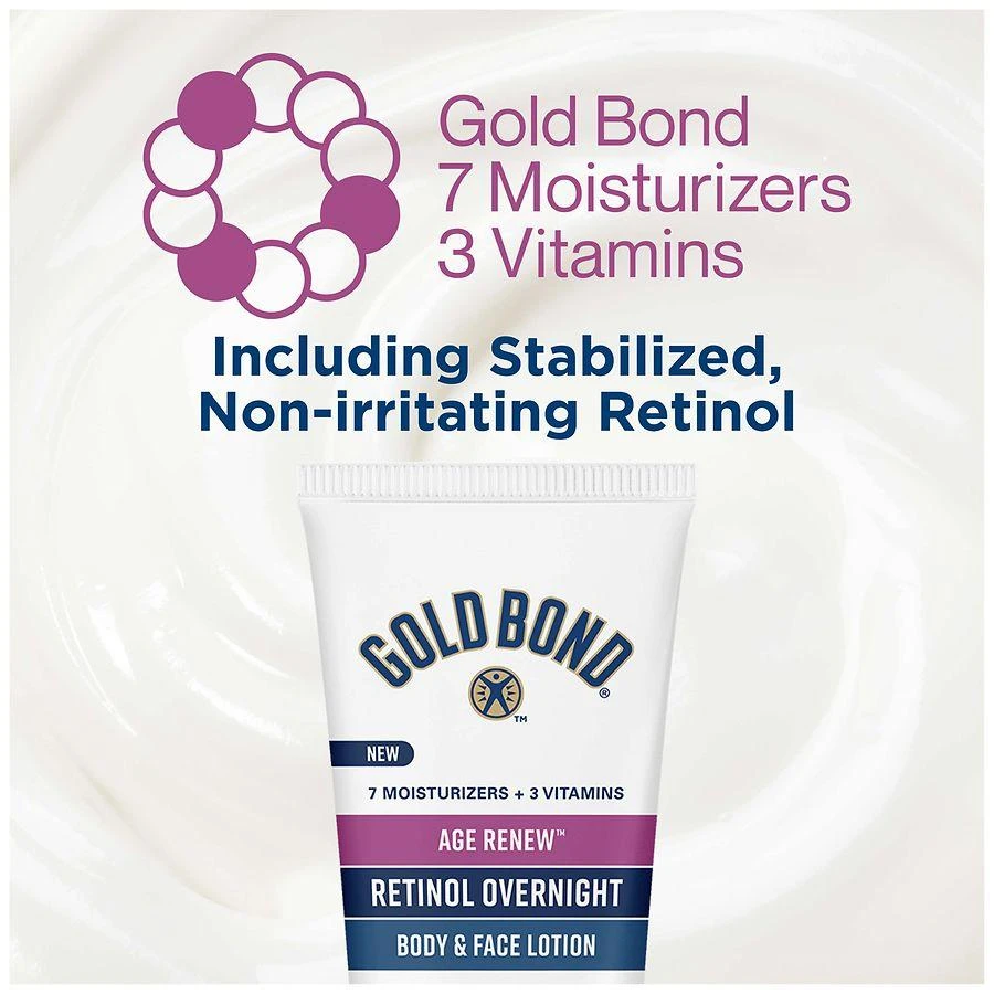 商品Gold Bond|Age Renew Retinol Overnight Body & Face Lotion,价格¥104,第4张图片详细描述