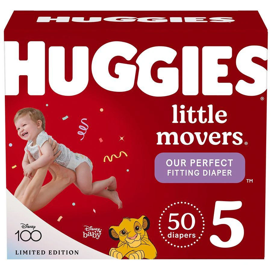 商品Huggies Little Movers|Baby Diapers Size 5 (50 Ct),价格¥249,第1张图片