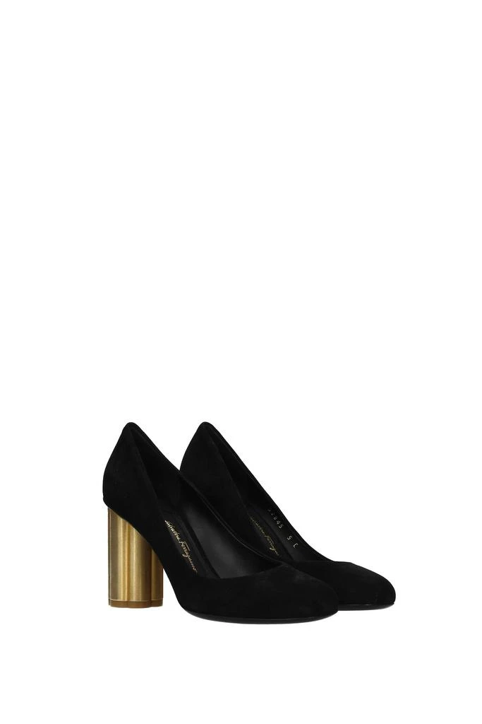 商品Salvatore Ferragamo|Pumps lucca Suede Black,价格¥1769,第2张图片详细描述
