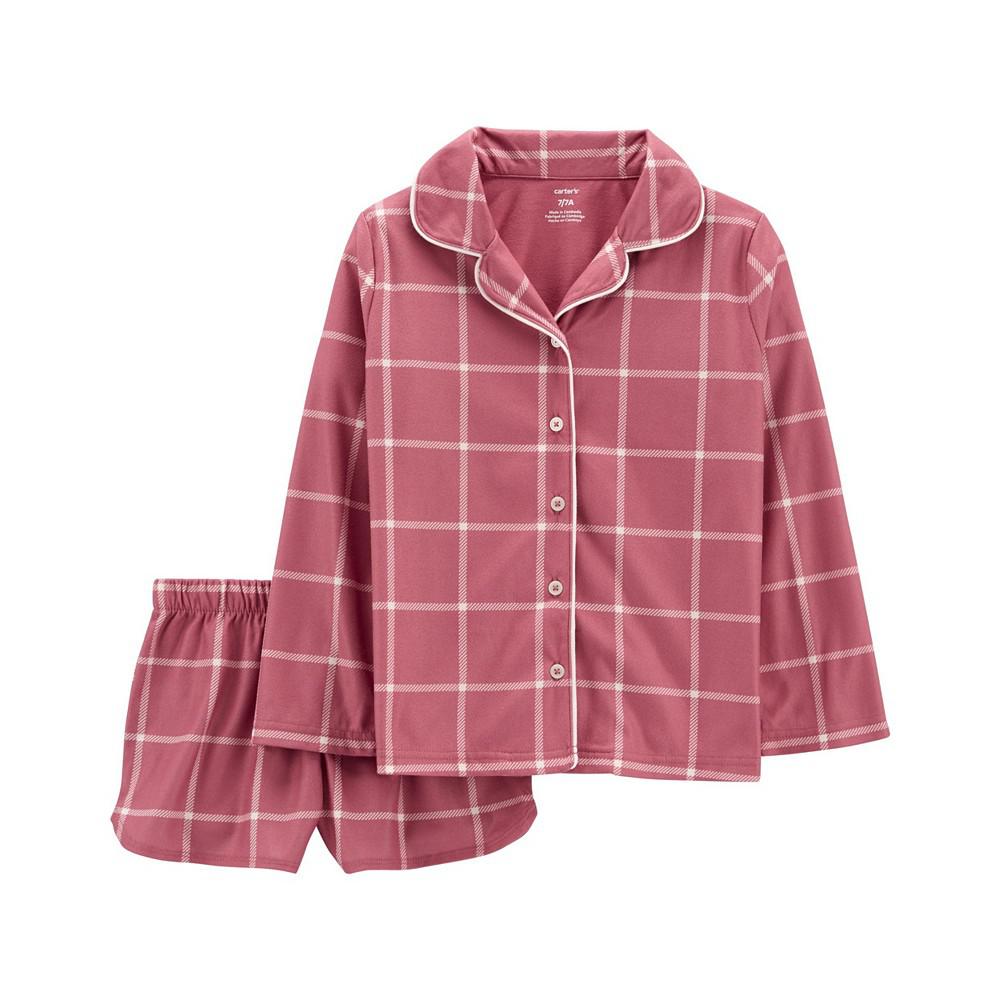 Little Girls Coat-Style Fleece Pajama, 2-Piece Set商品第1张图片规格展示