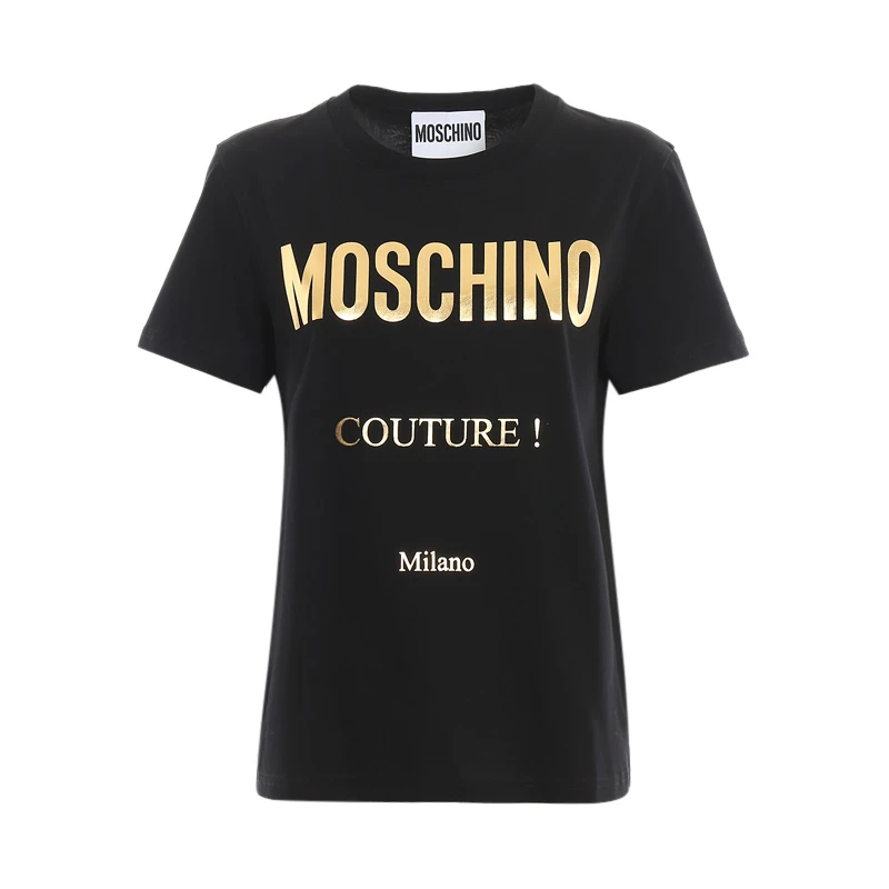 商品Moschino|Moschino 莫斯奇诺 黑色棉女装短体恤 0719-5540-A1555,价格¥837,第1张图片