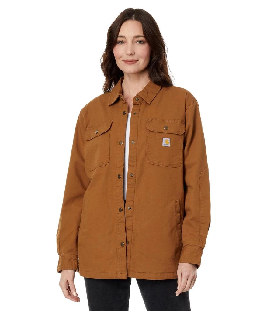 商品Carhartt|Rugged Flex® Loose Fit Canvas Fleece-Lined Shirt Jacket,价格¥506,第1张图片