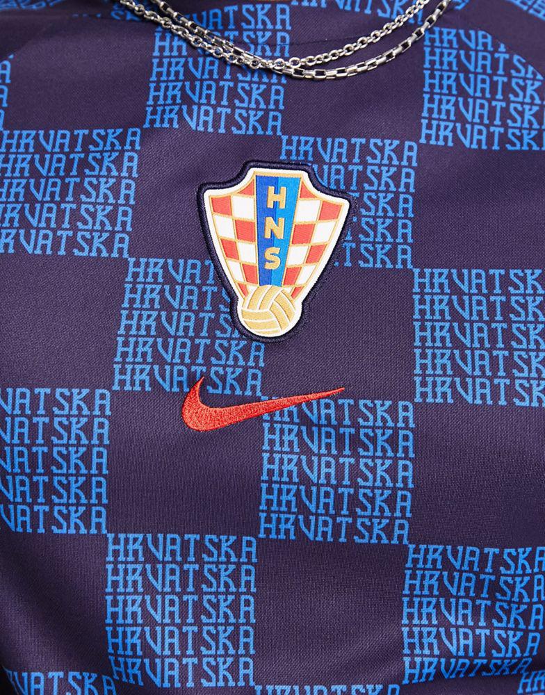 Nike Football World Cup 2022 Croatia unisex t-shirt in dark navy商品第3张图片规格展示