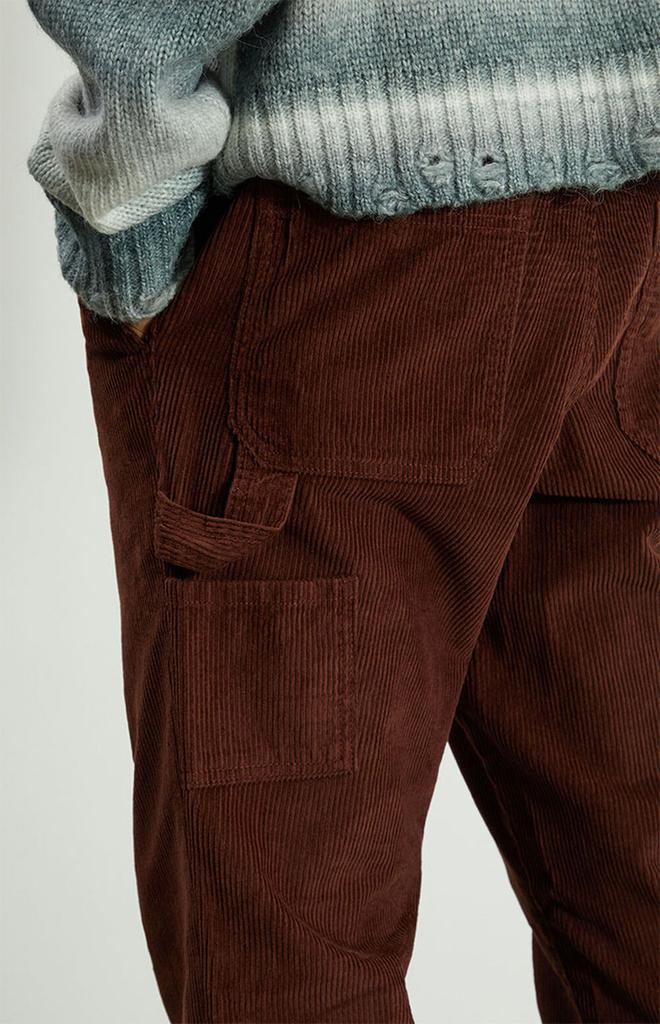 Brown Corduroy Drawstring Carpenter Pants商品第6张图片规格展示