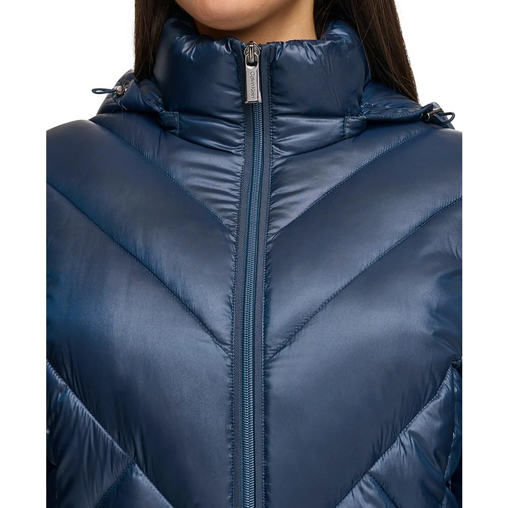 商品Calvin Klein|Women's Shine Hooded Packable Puffer Coat, Created for Macy's,价格¥732,第5张图片详细描述
