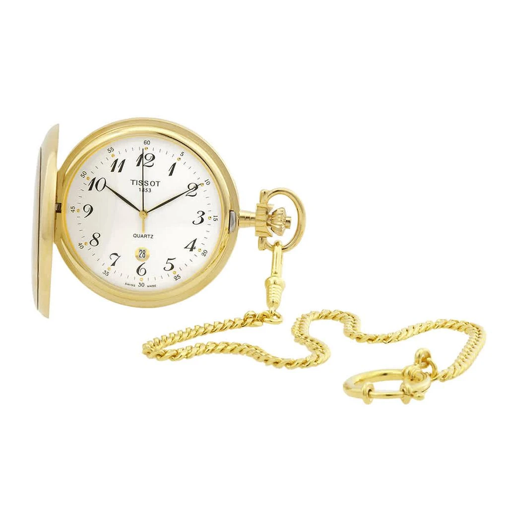 商品Tissot|Savonnette Quartz White Dial Watch T83.4.553.12,价格¥960,第1张图片