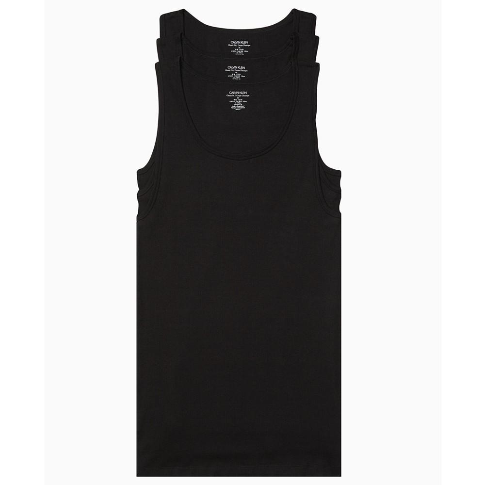 商品Calvin Klein|Men's Big & Tall Cotton Classics Tank 3 Pack,价格¥253,第3张图片详细描述