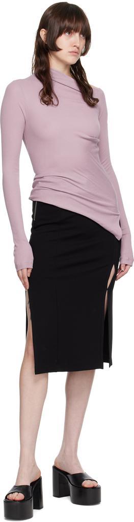 商品Helmut Lang|Purple Asymmetric Long-Sleeve T-Shirt,价格¥952,第6张图片详细描述
