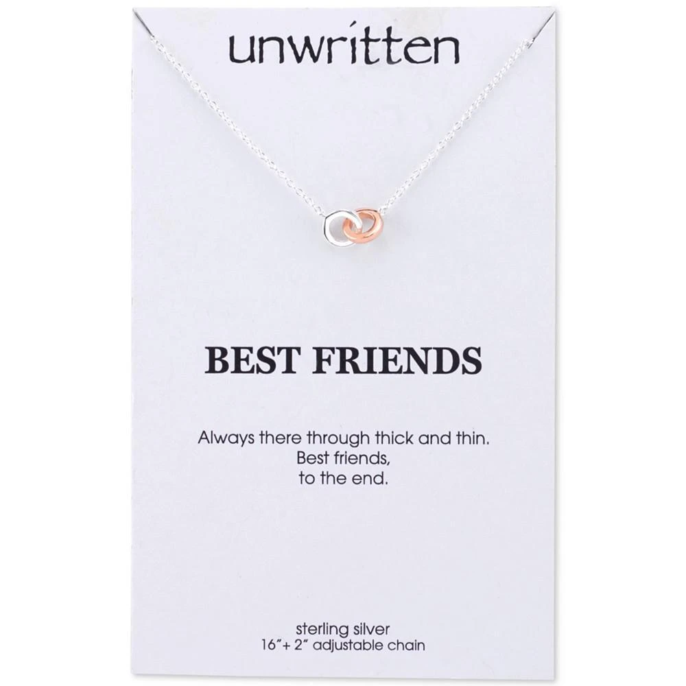 商品Unwritten|Two-Tone Interlocked Circle Pendant Necklace in Sterling Silver,价格¥113,第1张图片