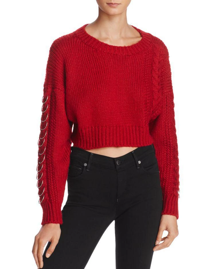 商品Sunset & Spring|Sunset + Spring Hardware Detail Cable-Knit Sweater - 100% Exclusive,价格¥115,第1张图片