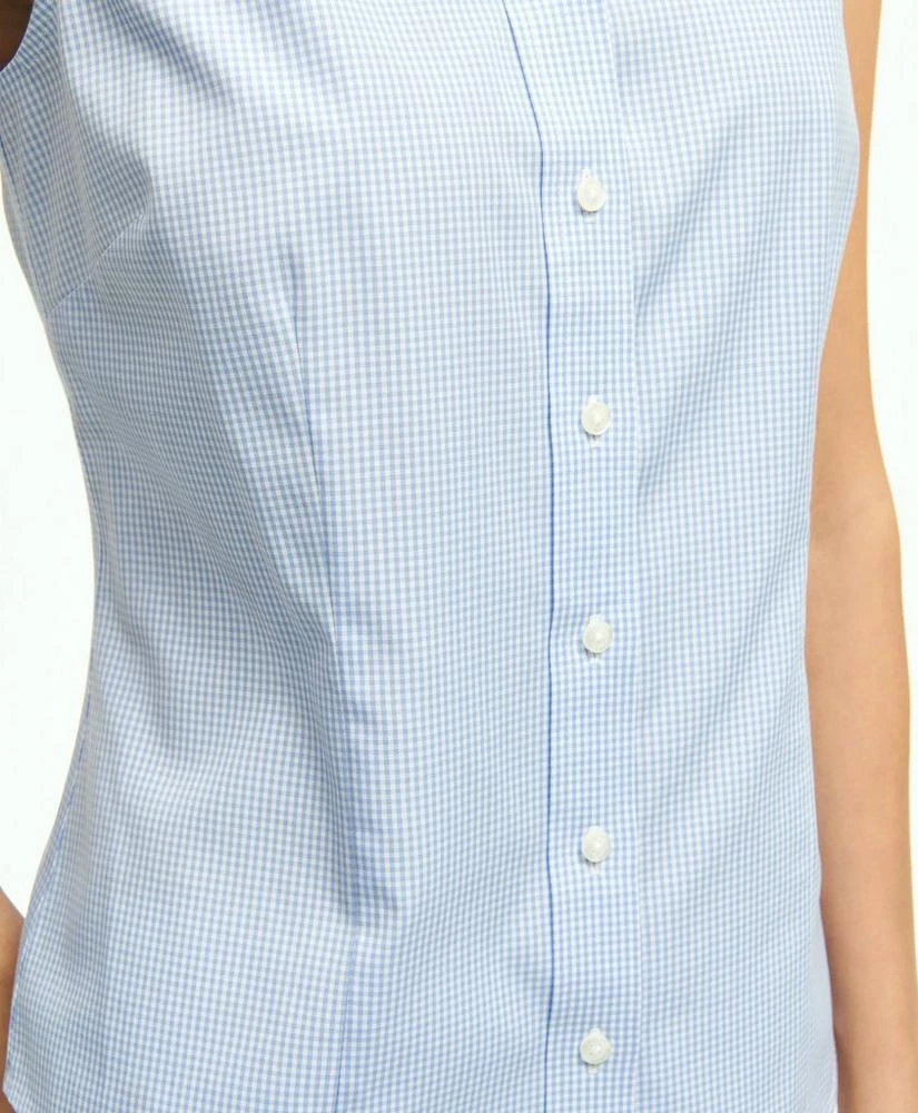 商品Brooks Brothers|Fitted Supima® Cotton Non-Iron Sleeveless Gingham Shirt,价格¥453,第2张图片详细描述