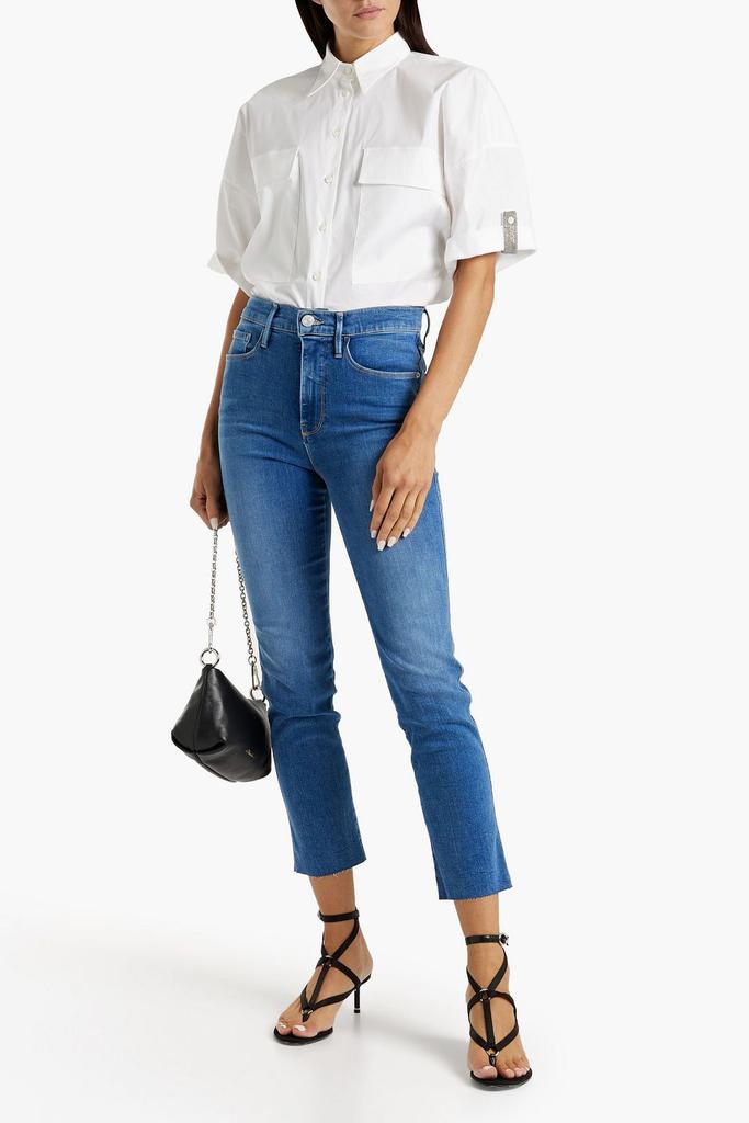 Le Pixie Sylvie cropped mid-rise slim-leg jeans商品第4张图片规格展示