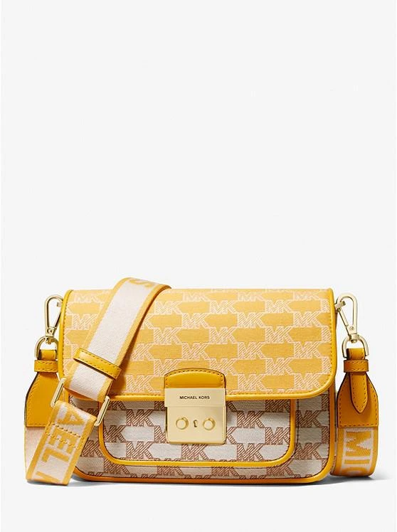 商品Michael Kors|Sloan Editor Medium Logo Jacquard Messenger Bag,价格¥1682,第1张图片