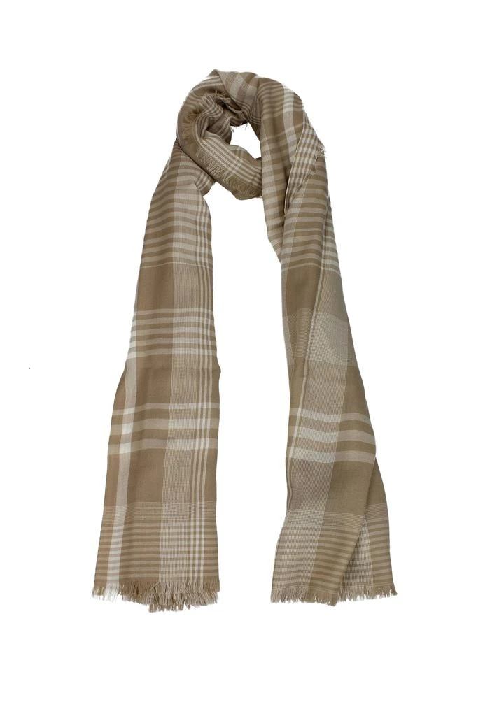 商品Burberry|Scarves Cashmere Beige White,价格¥3472,第2张图片详细描述