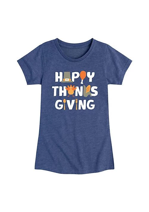 商品Instant Message|Message Happy Thanksgiving Graphic T Shirt,价格¥179,第1张图片