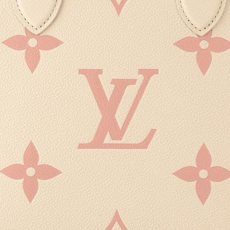 商品[国内直发] Louis Vuitton|ONTHEGO 双色老花 压纹牛皮革 托特包Tote包购物袋手提包 中号 女款 奶油白/粉色,价格¥39714,第6张图片详细描述