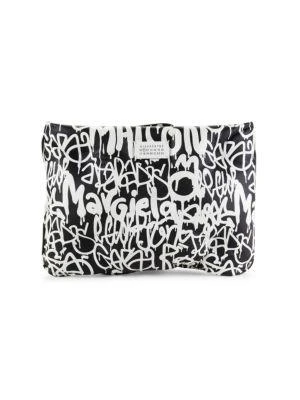 商品MAISON MARGIELA|Logo-Print Leather Wristlet Pouch,价格¥3313,第1张图片