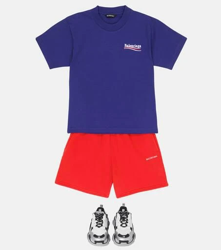 商品Balenciaga|Logo棉质针织T恤,价格¥1526,第2张图片详细描述