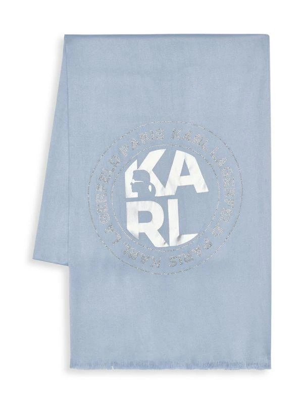 商品Karl Lagerfeld Paris|Krystal Karl Scarf,价格¥315,第4张图片详细描述
