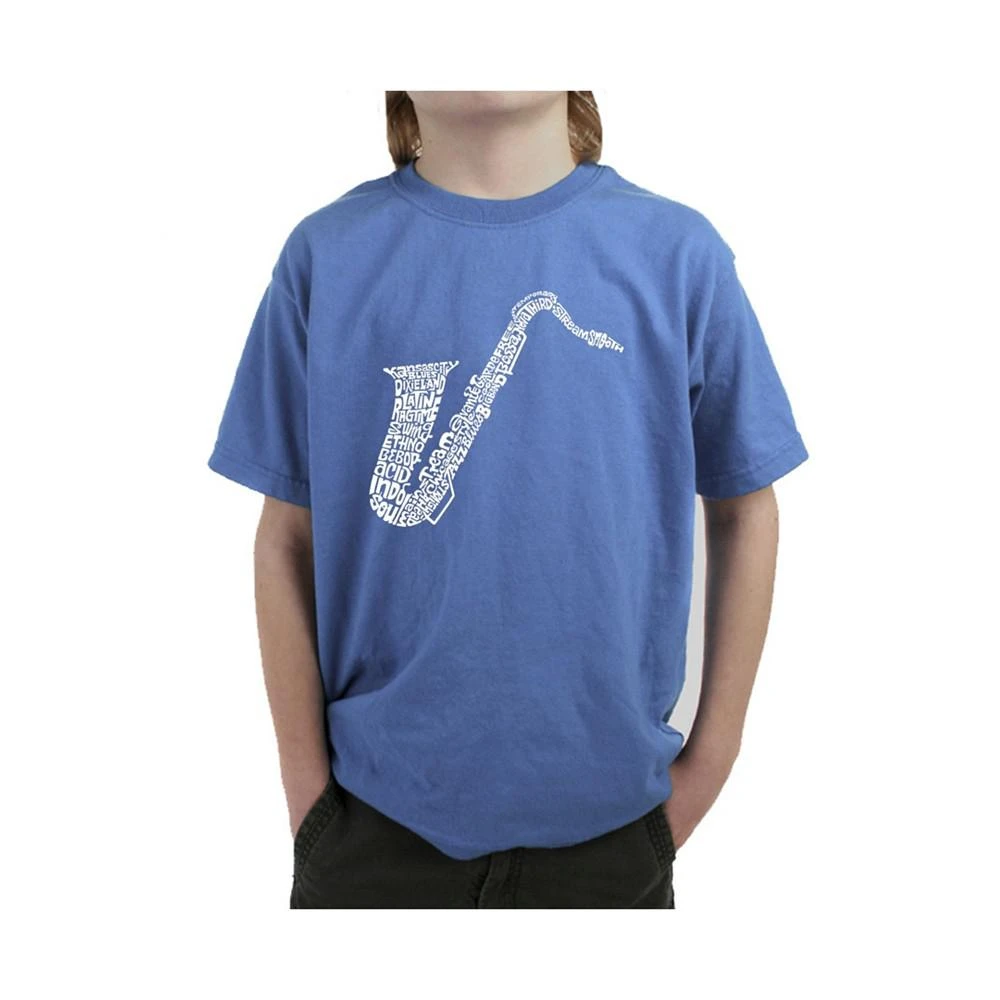 商品LA Pop Art|Big Boy's Word Art T-Shirt - Sax,价格¥143,第3张图片详细描述