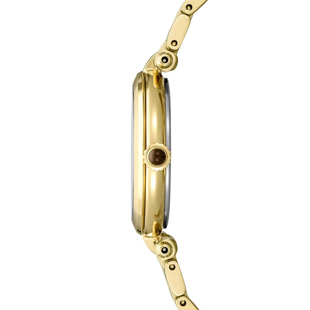 Women's Diamond (1/8 ct. t.w.) Gold-Tone Stainless Steel Bracelet Watch 30mm商品第2张图片规格展示