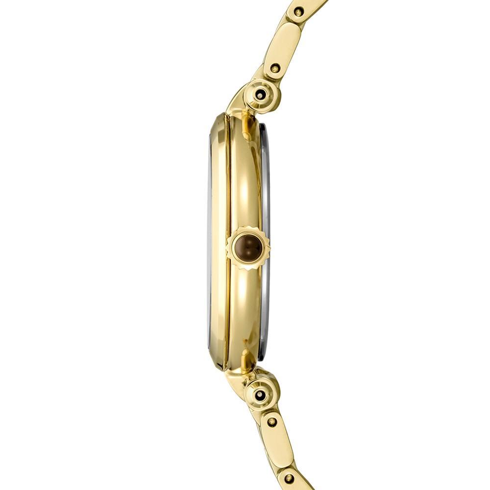 商品Seiko|Women's Diamond (1/8 ct. t.w.) Gold-Tone Stainless Steel Bracelet Watch 30mm,价格¥3517,第4张图片详细描述