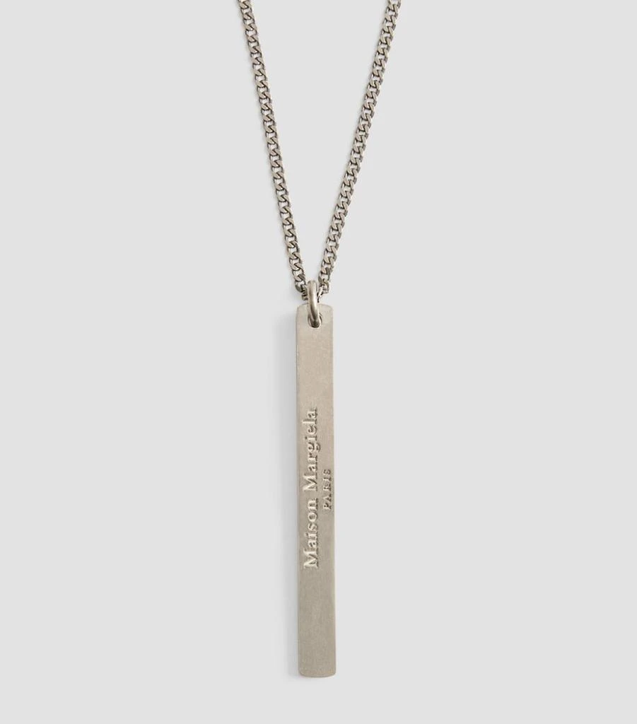 商品MAISON MARGIELA|Sterling Silver Logo Pendant Necklace,价格¥3212,第2张图片详细描述