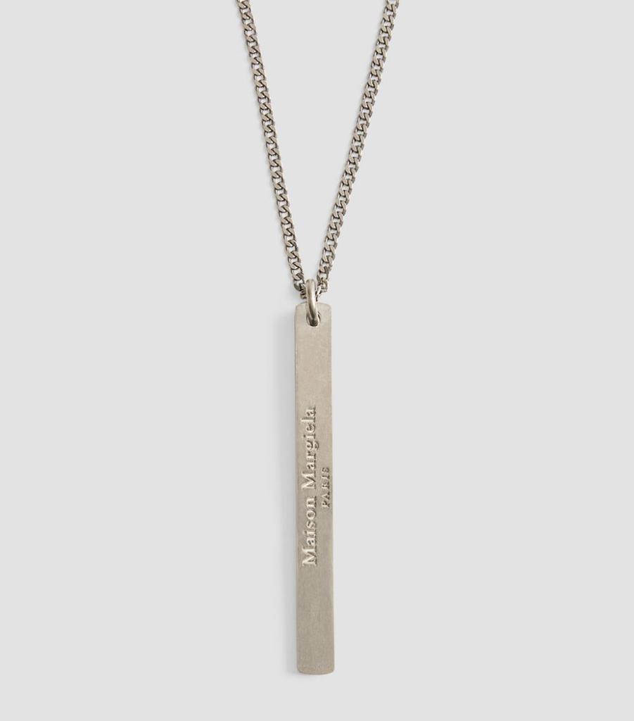 商品MAISON MARGIELA|Sterling Silver Logo Pendant Necklace,价格¥2913,第4张图片详细描述