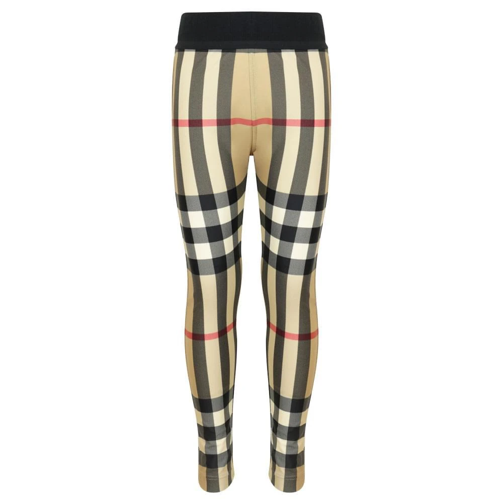 商品Burberry|Beige Gina Oversized Check Leggings,价格¥1762,第1张图片