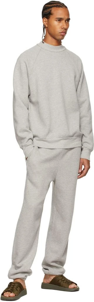 商品Les Tien|Grey Heavyweight Mock Neck Raglan Sweatshirt,价格¥577,第4张图片详细描述