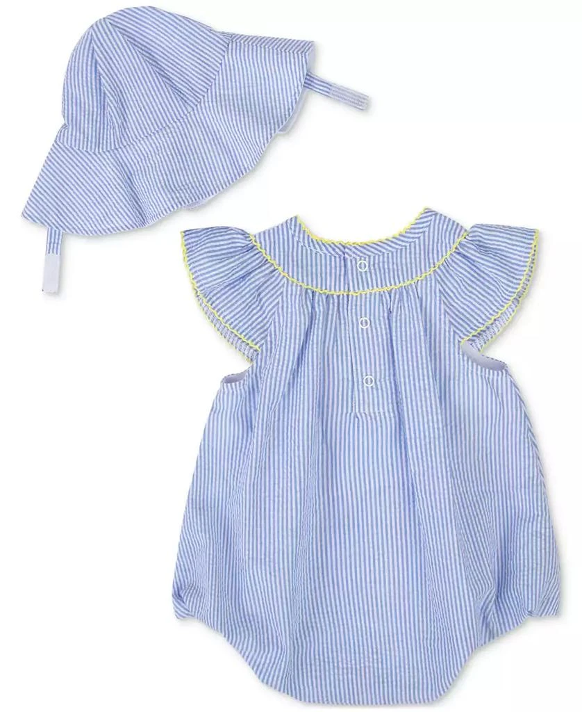 商品Baby Essentials|Baby Girls Striped Bubble Romper and Hat, 2 Piece Set,价格¥103,第2张图片详细描述