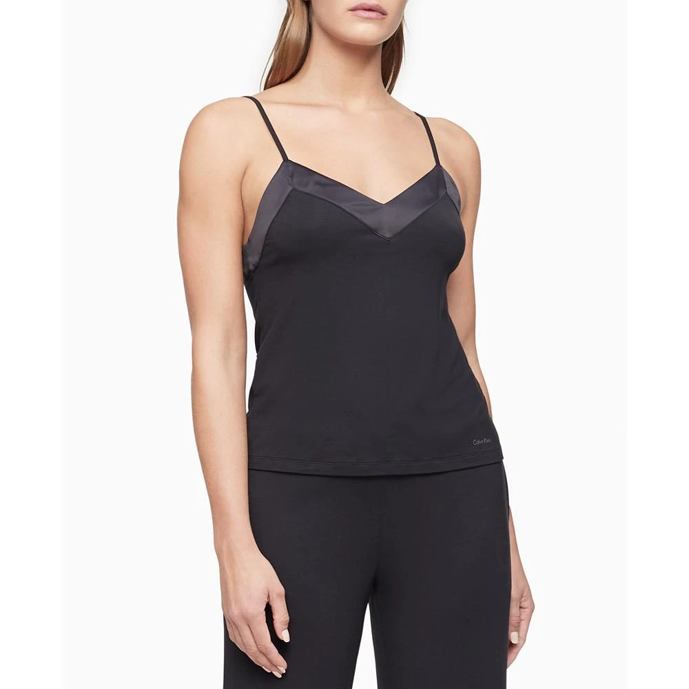 商品Calvin Klein|Satin-Trim Loungewear Cami QS6526,价格¥137,第1张图片