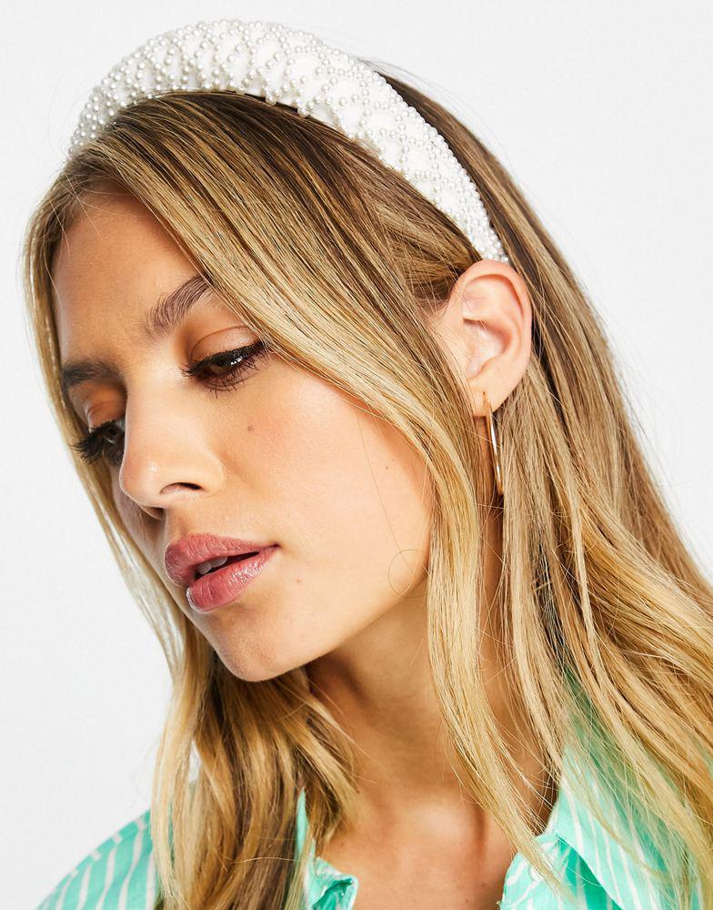 商品True Decadence|True Decadence pearl criss-cross headband,价格¥107,第4张图片详细描述