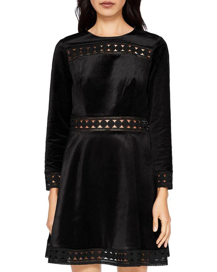 商品Ted Baker London|Lullita Geo Lace & Velvet Dress,价格¥1481,第3张图片详细描述
