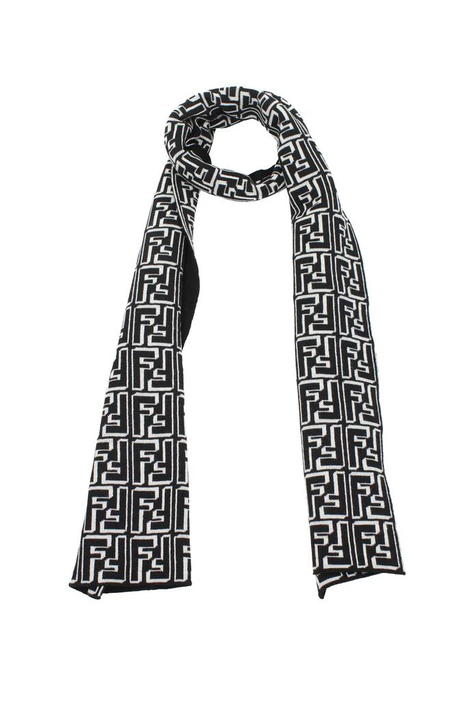 商品Fendi|Scarves Wool White Black,价格¥3154,第1张图片