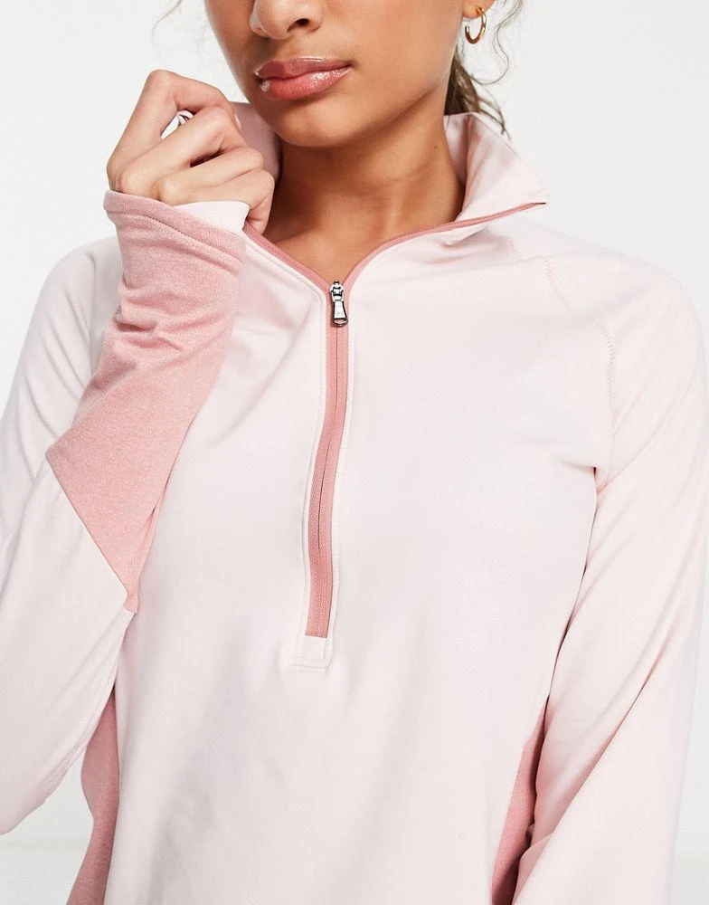 商品Under Armour|Under Armour Cozy half zip long sleeve top in pink,价格¥294,第3张图片详细描述